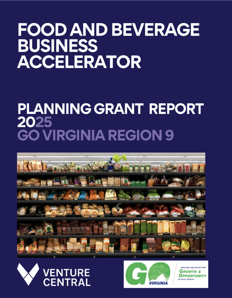 Report that suggests launching a Food & Beverage Consumer Packaged Goods Accelerator to support Virginia's packaged goods industry.